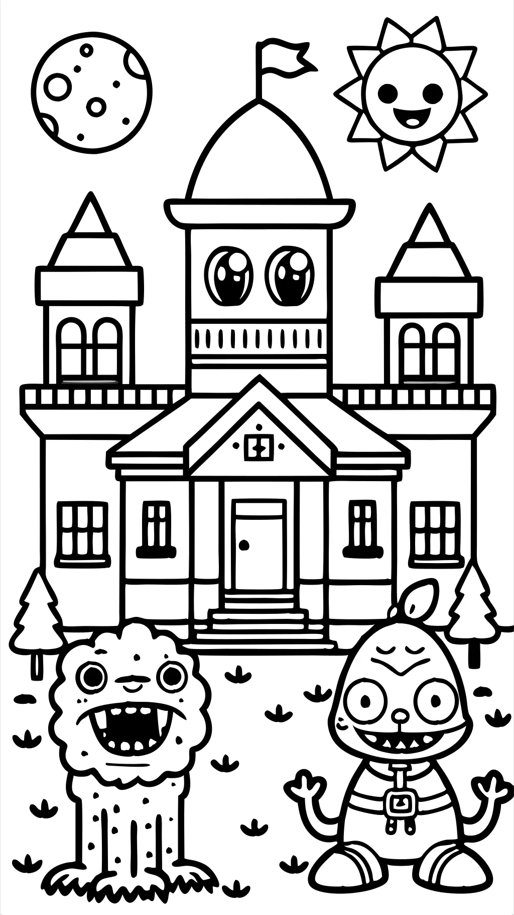 coloring pages of monsters university